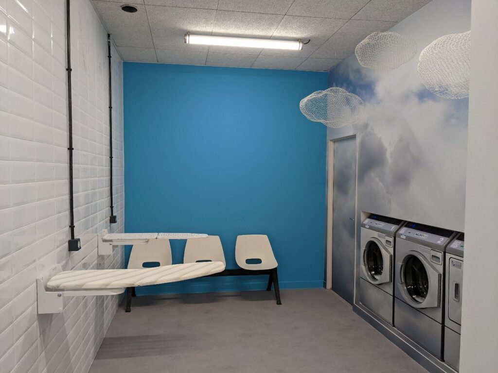 Exemple d’habillage personnalisé WASHiN : la résidence étudiante, baptisée « Nuage »